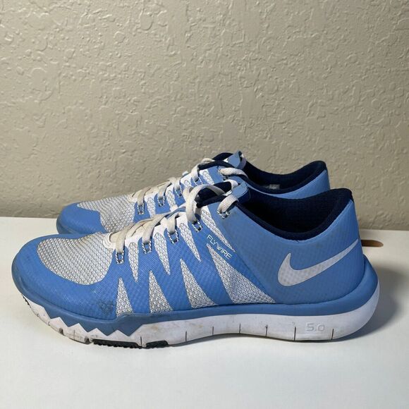 Nike Free Trainer 5.0 V6 AMP North Carolina PE white, size 8.5 723939-402 unc - Picture 1 of 9